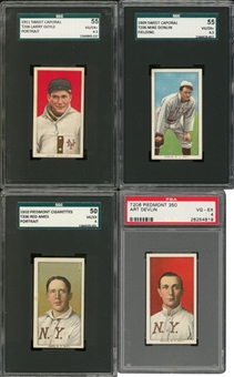 1909-11 T206 White Border Graded Collection (4 Different)